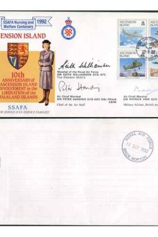 AC65 10th Ann Ascension Involvement Liberation Falklands Signed 3 (B)