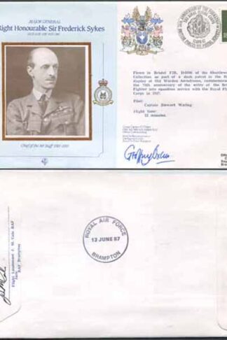CDM2a RAF COMMANDERS SERIES Frederick Sykes Signed by Gp Capt G J Oxlee (I)