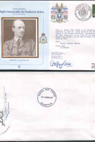 CDM2a RAF COMMANDERS SERIES Frederick Sykes Signed by Gp Capt G J Oxlee (J)