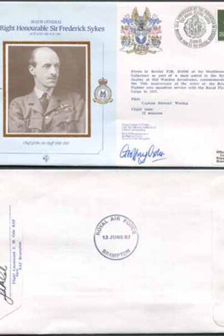 CDM2a RAF COMMANDERS SERIES Frederick Sykes Signed by Gp Capt G J Oxlee (K)