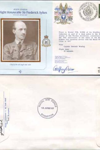 CDM2a RAF COMMANDERS SERIES Frederick Sykes Signed by Gp Capt G J Oxlee (M)