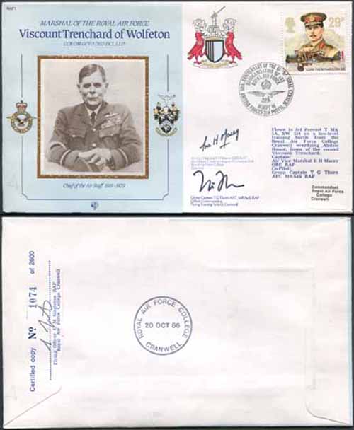 CDM1 RAF COMMANDERS SERIES Viscount Trenchard Air Vice Marshal Macey (T)