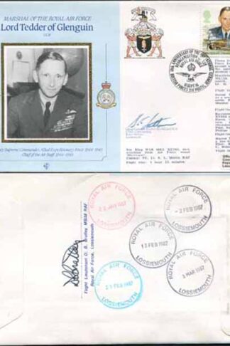 CDM8a RAF COMMANDERS Lord Tedder of Glenguin Signed Gp Capt K B Latton (C)