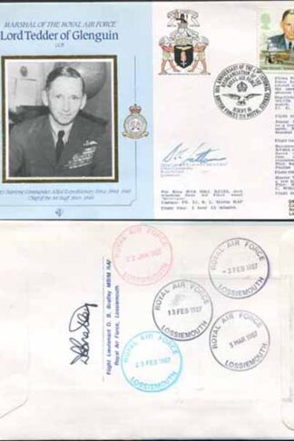 CDM8a RAF COMMANDERS Lord Tedder of Glenguin Signed Gp Capt K B Latton (D)