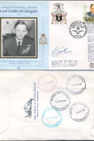 CDM8a RAF COMMANDERS Lord Tedder of Glenguin Signed Gp Capt K B Latton (I)