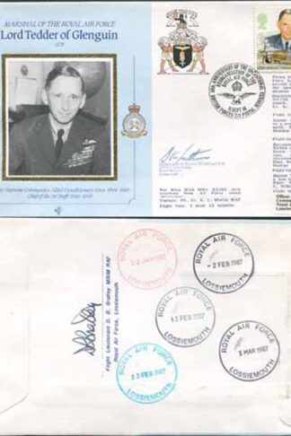 CDM8a RAF COMMANDERS Lord Tedder of Glenguin Signed Gp Capt K B Latton (J)