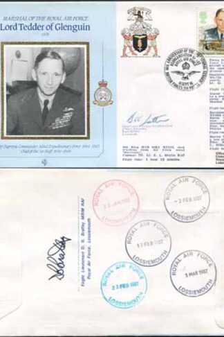 CDM8a RAF COMMANDERS Lord Tedder of Glenguin Signed Gp Capt K B Latton (K)