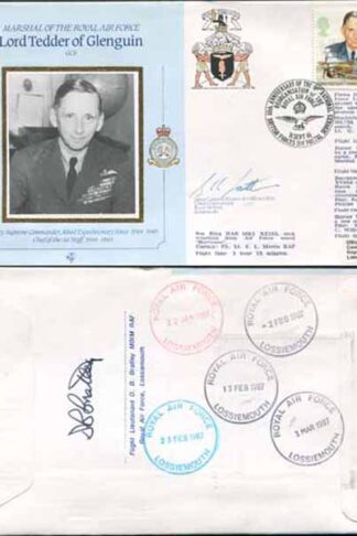 CDM8a RAF COMMANDERS Lord Tedder of Glenguin Signed Gp Capt K B Latton (L)