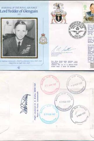 CDM8a RAF COMMANDERS Lord Tedder of Glenguin Signed Gp Capt K B Latton (M)