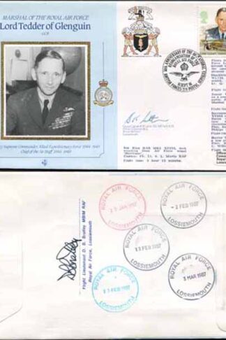 CDM8a RAF COMMANDERS Lord Tedder of Glenguin Signed Gp Capt K B Latton (O)