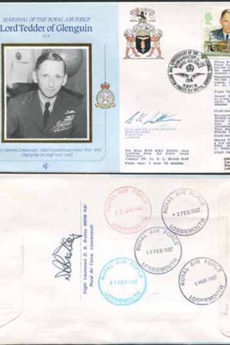CDM8a RAF COMMANDERS Lord Tedder of Glenguin Signed Gp Capt K B Latton (P)