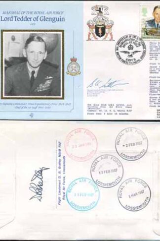 CDM8a RAF COMMANDERS Lord Tedder of Glenguin Signed Gp Capt K B Latton (Q)