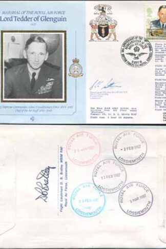 CDM8a RAF COMMANDERS Lord Tedder of Glenguin Signed Gp Capt K B Latton (R)