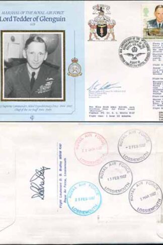 CDM8a RAF COMMANDERS Lord Tedder of Glenguin Signed Gp Capt K B Latton (X)