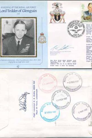 CDM8a RAF COMMANDERS Lord Tedder of Glenguin Signed Gp Capt K B Latton (Y)