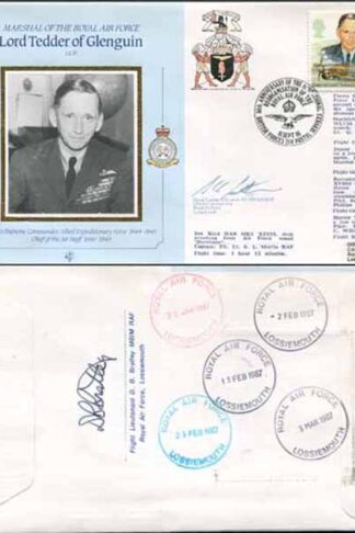CDM8a RAF COMMANDERS Lord Tedder of Glenguin Signed Gp Capt K B Latton (Z)