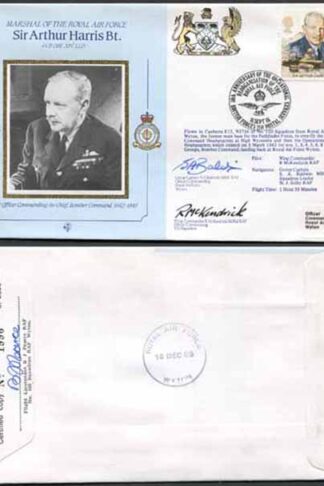 CMD9a RAF COMMANDERS Sir Arthur Harris signed Gp Capt Baldwin and McKendrick (A)