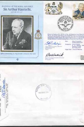 CMD9a RAF COMMANDERS Sir Arthur Harris signed Gp Capt Baldwin and McKendrick (D)