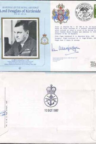 CMD10a RAF COMMANDERS SERIES Lord Douglas signed Gp Capt Macfadyen (B)