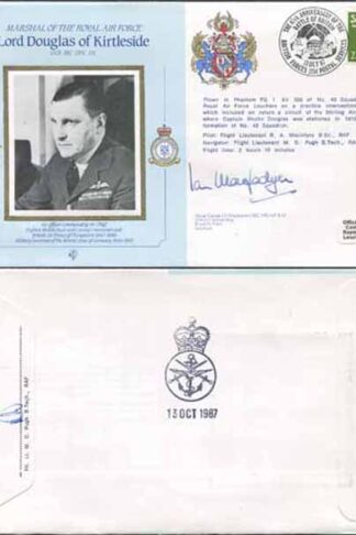 CMD10a RAF COMMANDERS SERIES Lord Douglas signed Gp Capt Macfadyen (C)