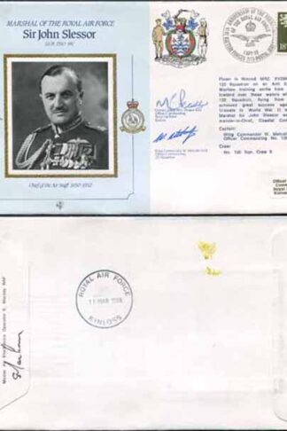 CMD11a RAF COMMANDERS SERIES Sir John Slessor signed Gp Capt Peaker (A)