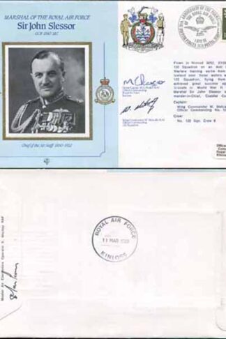 CMD11a RAF COMMANDERS SERIES Sir John Slessor signed Gp Capt Peaker (F)