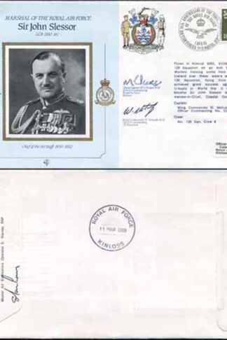 CMD11a RAF COMMANDERS SERIES Sir John Slessor signed Gp Capt Peaker (H)