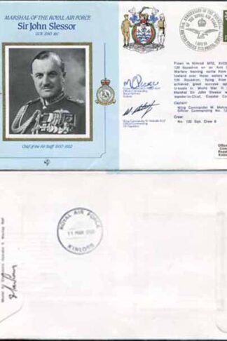 CMD11a RAF COMMANDERS SERIES Sir John Slessor signed Gp Capt Peaker (I)