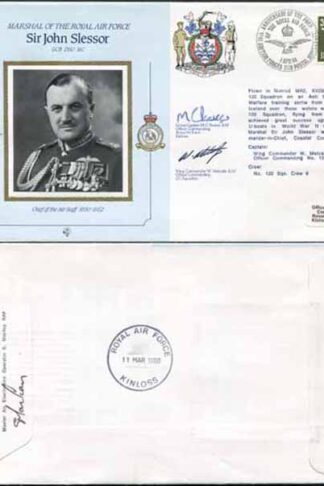 CMD11a RAF COMMANDERS SERIES Sir John Slessor signed Gp Capt Peaker (K)
