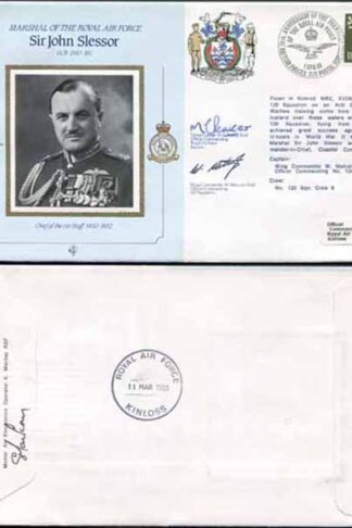 CMD11a RAF COMMANDERS SERIES Sir John Slessor signed Gp Capt Peaker (L)