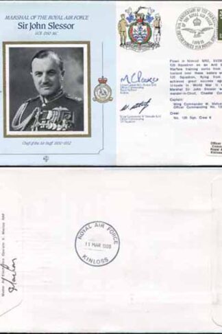 CMD11a RAF COMMANDERS SERIES Sir John Slessor signed Gp Capt Peaker (M)