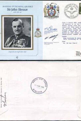 CMD11a RAF COMMANDERS SERIES Sir John Slessor signed Gp Capt Peaker (O)