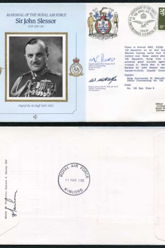 CMD11a RAF COMMANDERS SERIES Sir John Slessor signed Gp Capt Peaker (P)