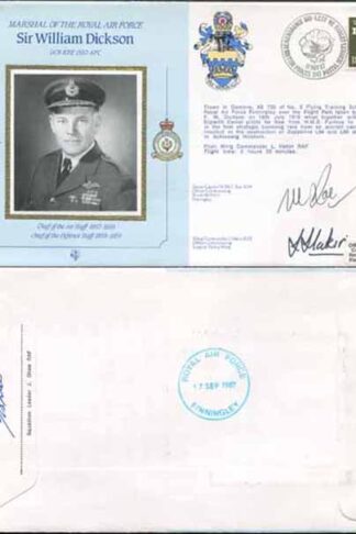 CDM12a RAF COMMANDER Sir William Dickson signed Gp Capt Rae and Wg Cdr Hakin (B)