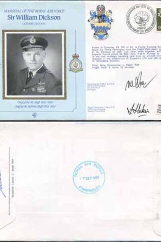 CDM12a RAF COMMANDER Sir William Dickson signed Gp Capt Rae and Wg Cdr Hakin (C)