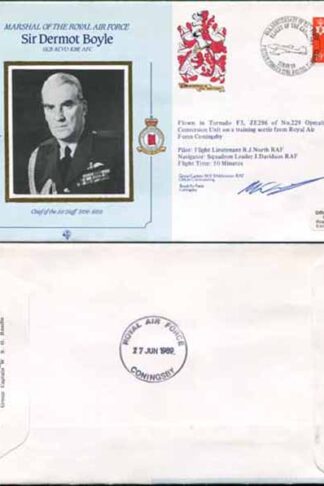 CDM13a RAF COMMANDER Sir Dermot Boyle Signed Gp Capt M K Widdowson (E)