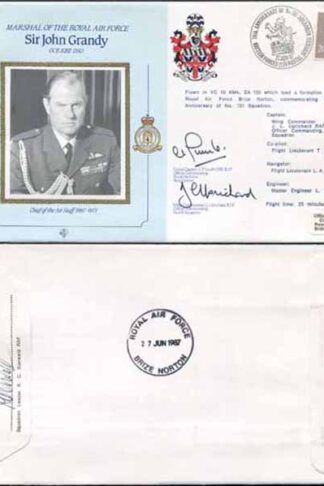 CDM16a RAF COMMANDER J Grandy signed Gp Capt Lumb and Wg Cdr Uprichard (B)