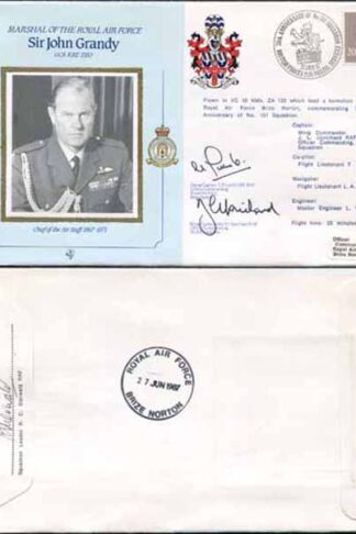 CDM16a RAF COMMANDER J Grandy signed Gp Capt Lumb and Wg Cdr Uprichard (C)