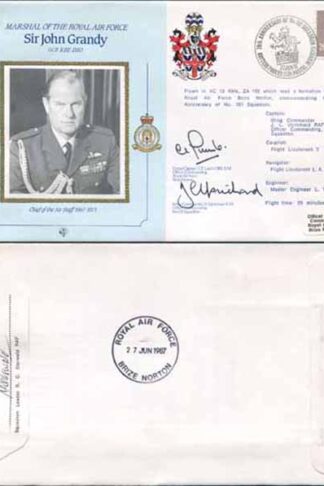 CDM16a RAF COMMANDER J Grandy signed Gp Capt Lumb and Wg Cdr Uprichard (D)