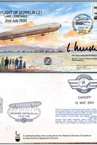 COF1 First Flight of Zeppelin LZ1 Lake Constance Signed Only 100 Produced (B)