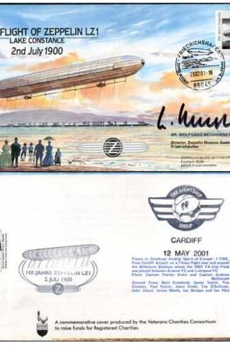 COF1 First Flight of Zeppelin LZ1 Lake Constance Signed Only 100 Produced (G)