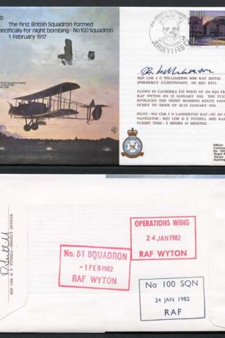B8c 1st British Sqn Night bombing Signed by J.C. Williamson (A)
