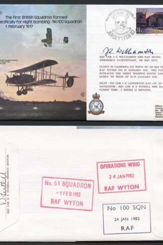 B8c 1st British Sqn Night bombing Signed by J.C. Williamson (E)