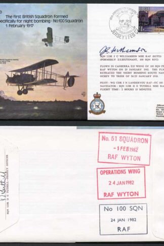 B8c 1st British Sqn Night bombing Signed by J.C. Williamson (G)