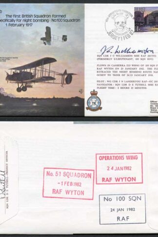 B8c 1st British Sqn Night bombing Signed by J.C. Williamson (H)
