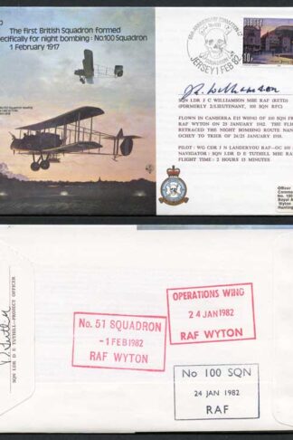 B8c 1st British Sqn Night bombing Signed by J.C. Williamson (J)