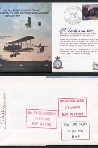 B8c 1st British Sqn Night bombing Signed by J.C. Williamson (L)