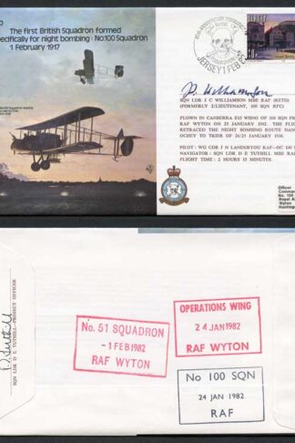 B8c 1st British Sqn Night bombing Signed by J.C. Williamson (M)