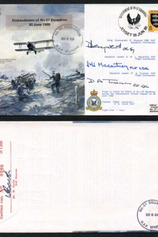 B10c Disbandment of No.57 Squadron Crew Signed (F)