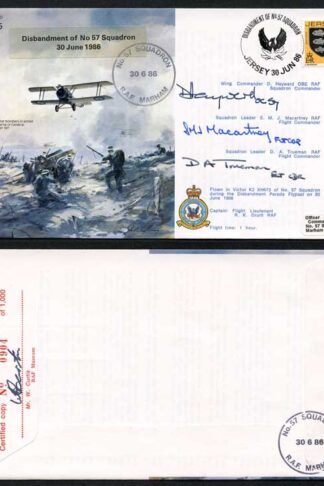 B10c Disbandment of No.57 Squadron Crew Signed (H)